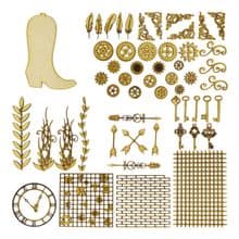 Boot Steampunk Kit Laser Cut 3mm MDF Industrial Art Picture Card Craft